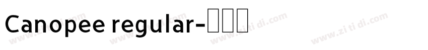 Canopee regular字体转换